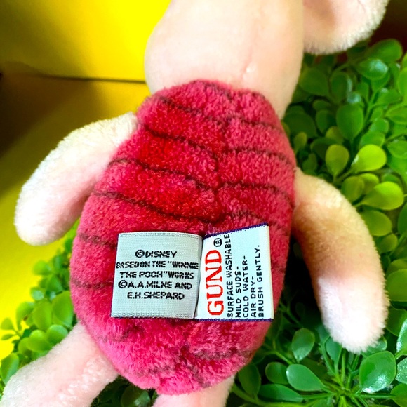 DISNEY WINNIE THE POOH PIGLET BEANY PLUSH POOH 100 ACRE COLLECTION GUND 9.5” - Picture 12 of 12